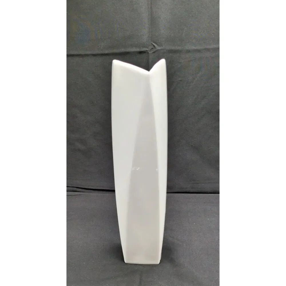 Meissen Blue Orchid Geometric Vase 11.25in Tall Porcelain Table Decor Accent
